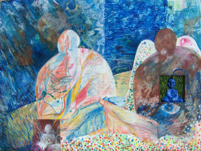 This Side and That Side… Meditation – painting in process