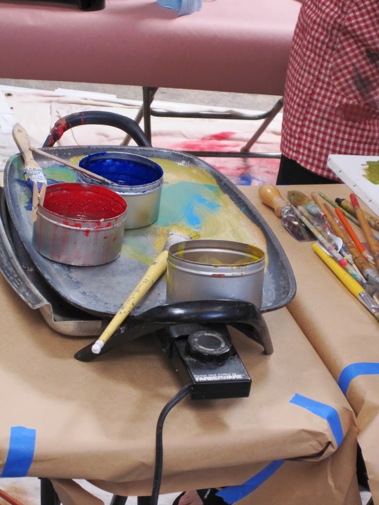 learning encaustic painting… learning encaustic painting…