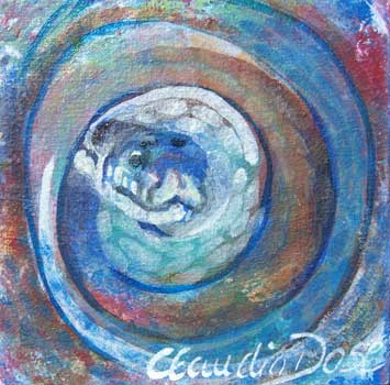 in the eye of the snake… small painting