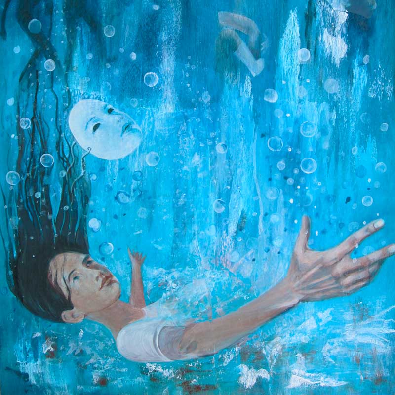 Drowning – painting from a dream