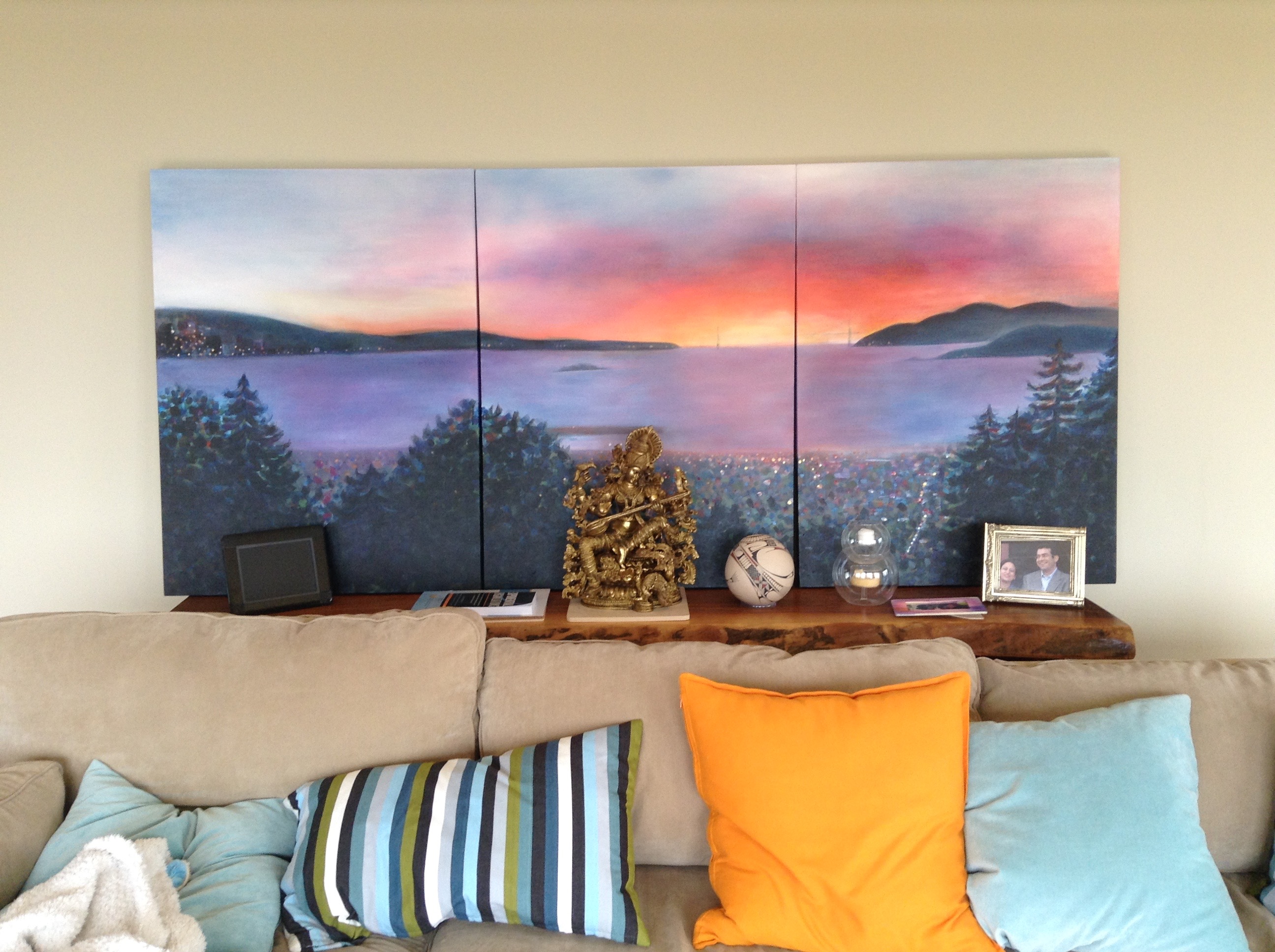 Sunset triplet painting